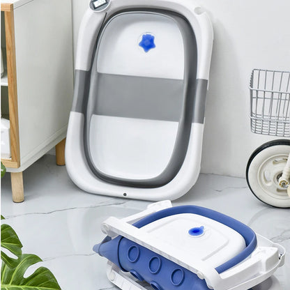 TempSense Baby Bath: Foldable Silicone Bath with Temperature Display